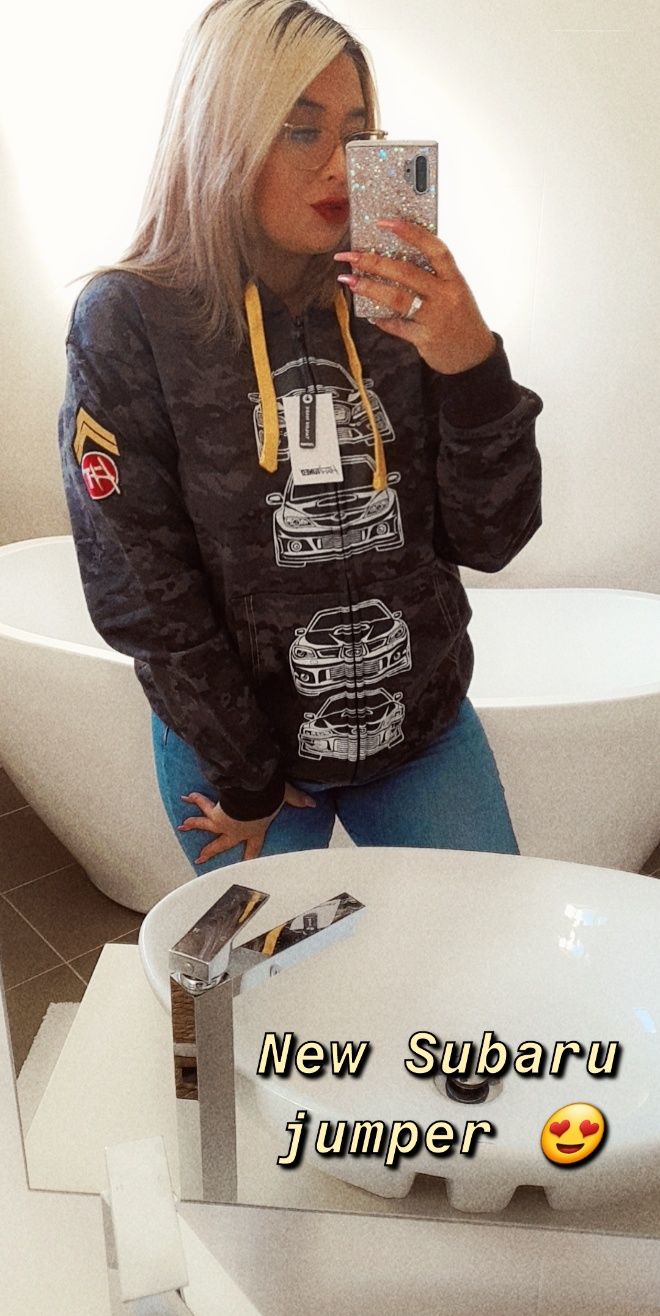 Customer photo review of Subaru WRX STi Camo Womens Hoodie