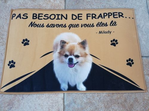 Customer photo review of Tapis Personnalisé Chien