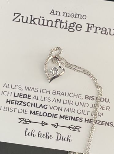 Customer photo review of Weißgold-Halskette - An meine zukünftige Frau
