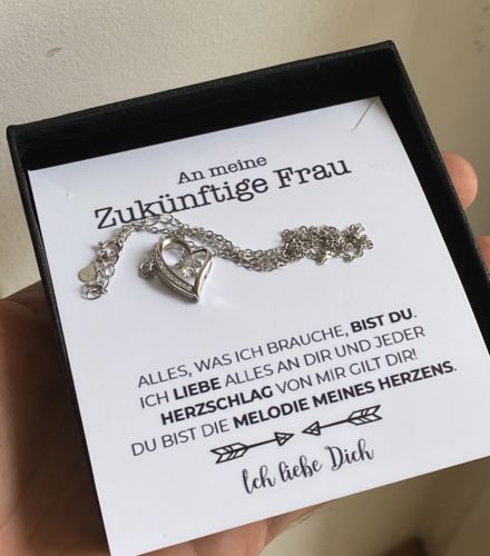 Customer photo review of Weißgold-Halskette - An meine zukünftige Frau