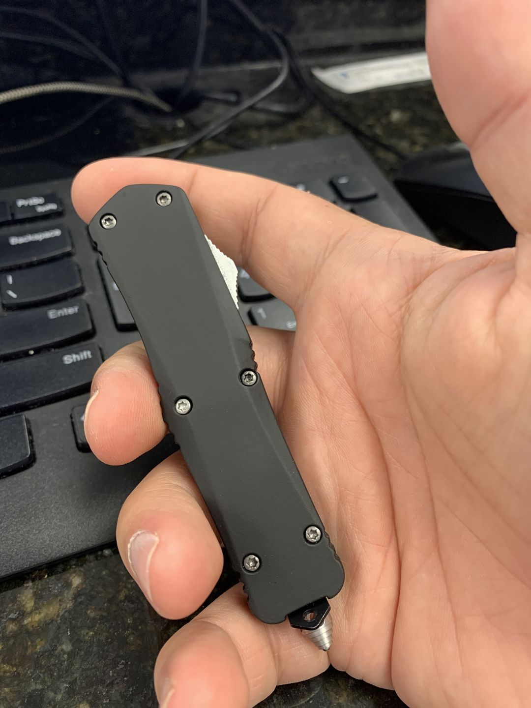 Customer photo review of Mini Black Ghost D/A OTF (Multiple Blade Styles Available)