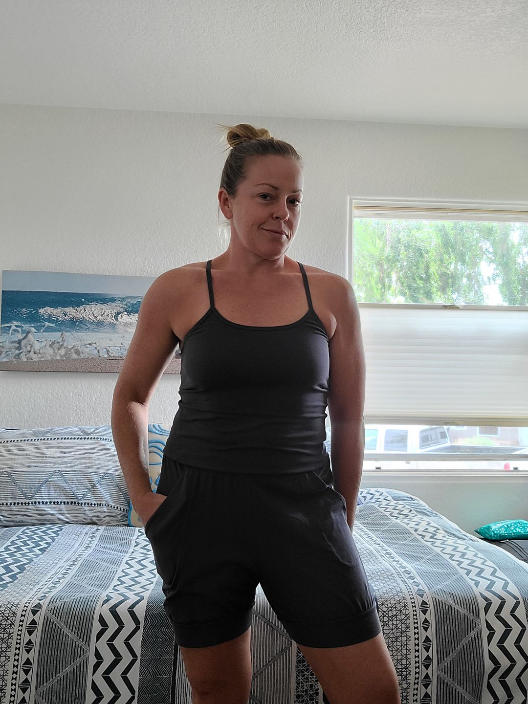 Customer photo review of Organic Cotton Short Yoga Jumpsuit