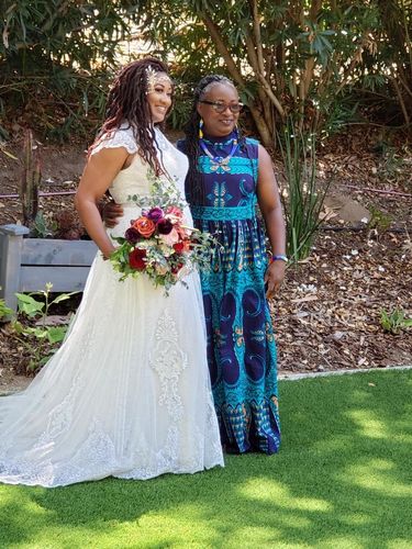 Customer photo review of Dembe Sleeveless Turtleneck Maxi Dress