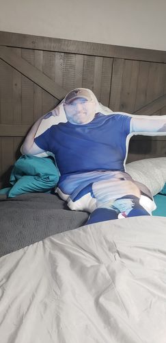 Customer photo review of Create A Custom Lifesize Pillow