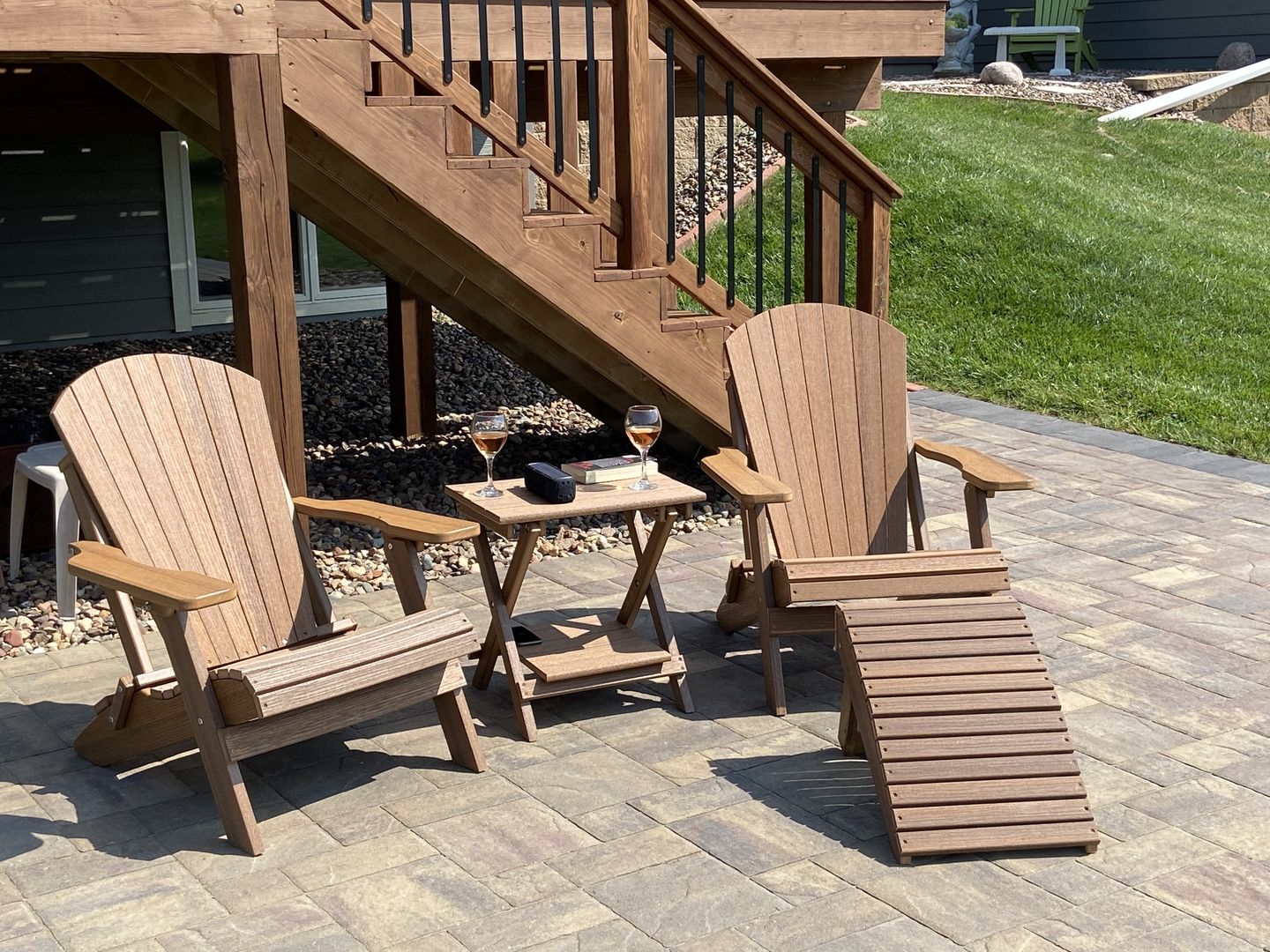 Customer photo review of DuraWeather Poly® Universal Folding Ottoman Footrest - Ships Fully Assembled