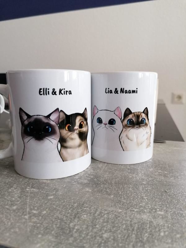 Customer photo review of Neugierige Katzen - Individuelle Tasse