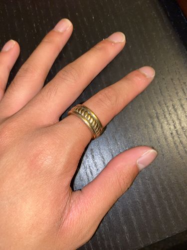 Customer photo review of Rope Ring (Gold)