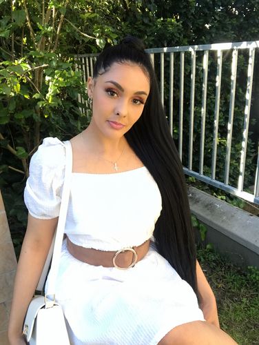 Customer photo review of Freetress Easy Wrap Ponytail -Natural Yaky 32''