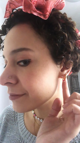 Customer photo review of Aretes Osito Enamorado