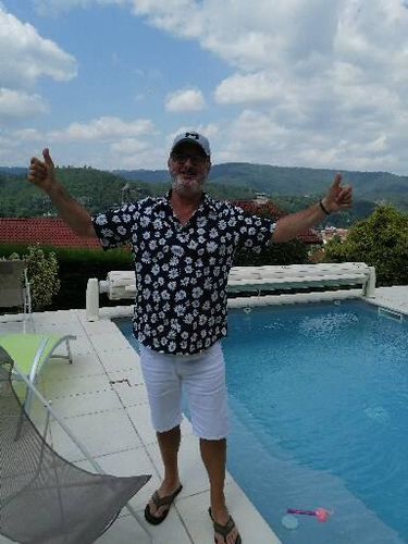 Customer photo review of chemise d'homme en pur coton à imprimé style de vacances hawaïennes