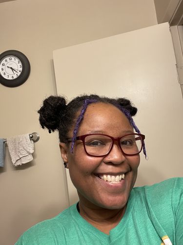 Customer photo review of Temporary Hair Color Pomade- Vegan