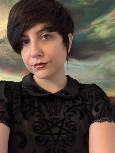Customer photo review of Vintage Dark Lace Dress