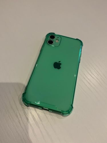 Customer photo review of Color Clear Green Shockproof iPhone Case