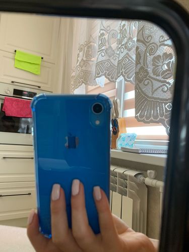 Customer photo review of Color Clear Light Blue Shockproof iPhone Case