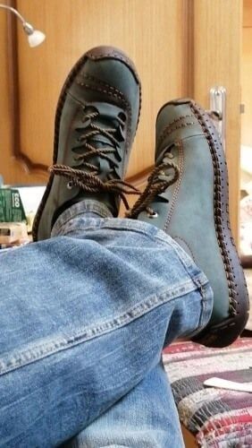Customer photo review of Kafa™ Handmade Classic Retro Leather Boots