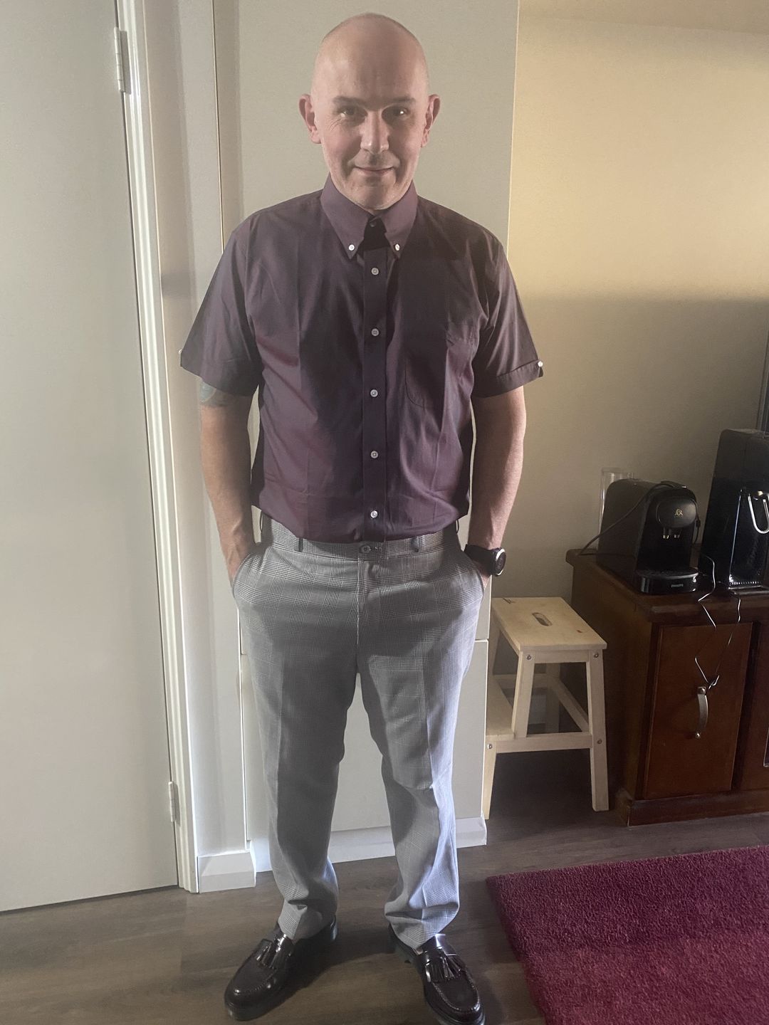 Customer photo review of Shirt Short Sleeve  - Two Tone Burgundy