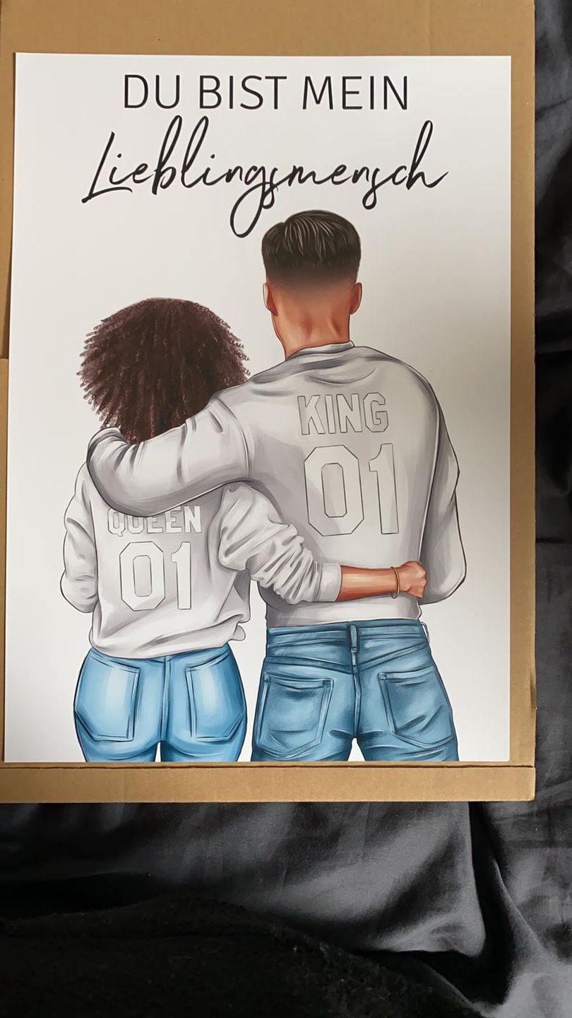 Customer photo review of Pärchen (Mann & Frau) - Personalisiertes Poster