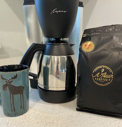 Customer photo review of Ground Coffee with Ghee Butter from Grass-Fed Cows