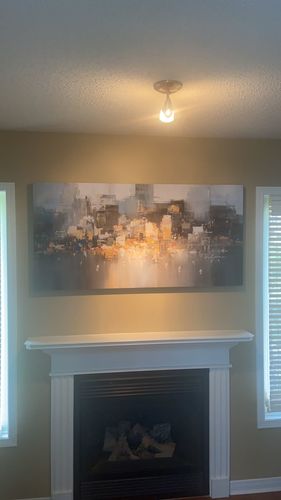 Customer photo review of 'New City' Framed Canvas (56" x 28")