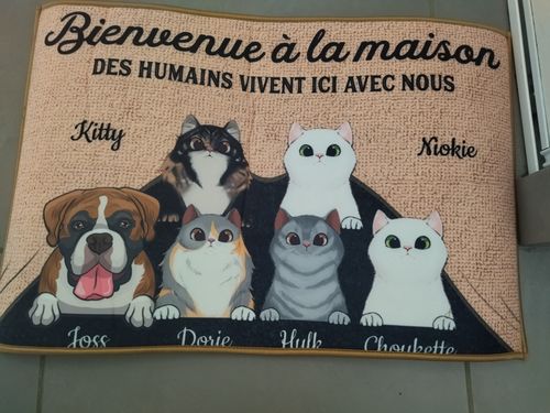Customer photo review of Tapis Personnalisé "Bienvenue à la maison"