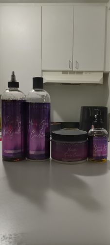 Customer photo review of Trio Set: African Black Soap Hair Growth Shampoo, Hair Growth Oil, and Hair Growth Conditioner
