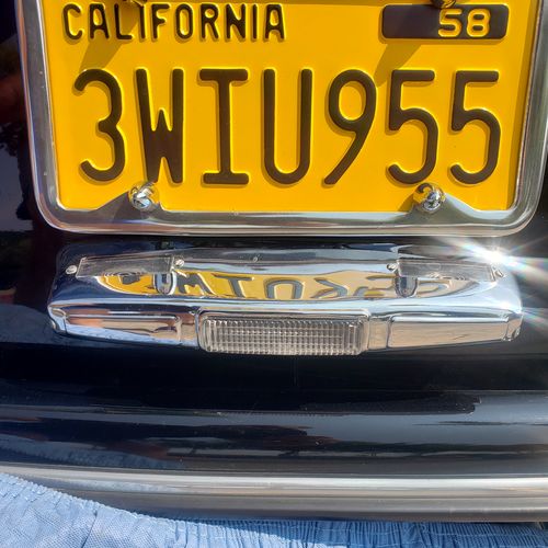 Customer photo review of 1958 CALIFORNIA LICENSE PLATE 6"x12" (156.5mm x 305mm)