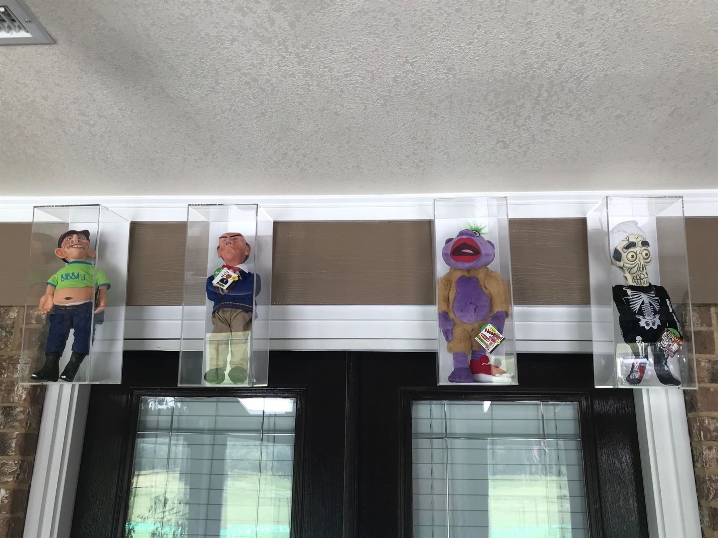Customer photo review of Versatile Acrylic Display Case with Slide Back and Size Options (Table Top or Wall Mount)