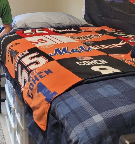 T-shirt quilt featuring new york mets by Joyce from NY