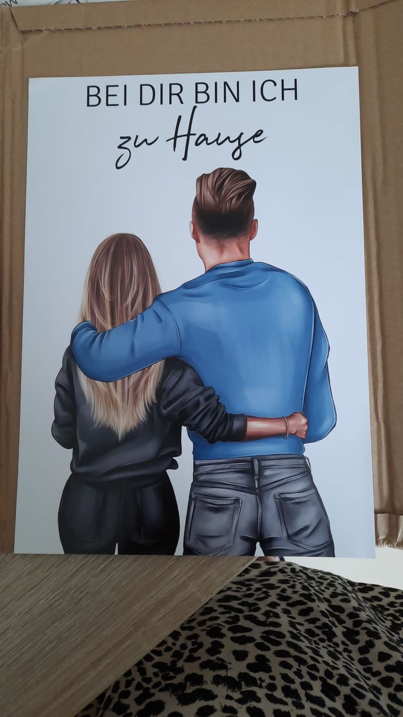Customer photo review of Pärchen (Mann & Frau) - Personalisiertes Poster