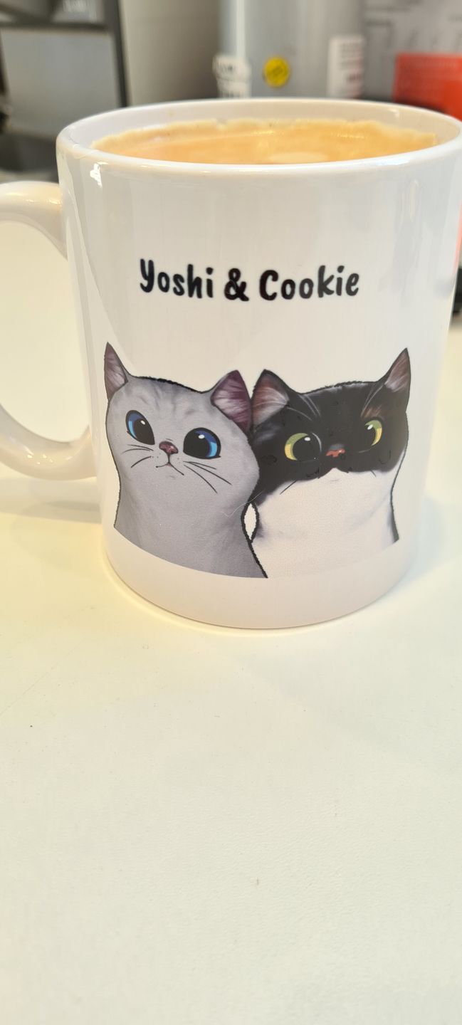 Customer photo review of Neugierige Katzen - Individuelle Tasse