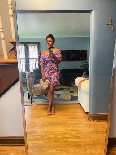 Customer photo review of Floral Print  Pretty Falbala Mini Dress