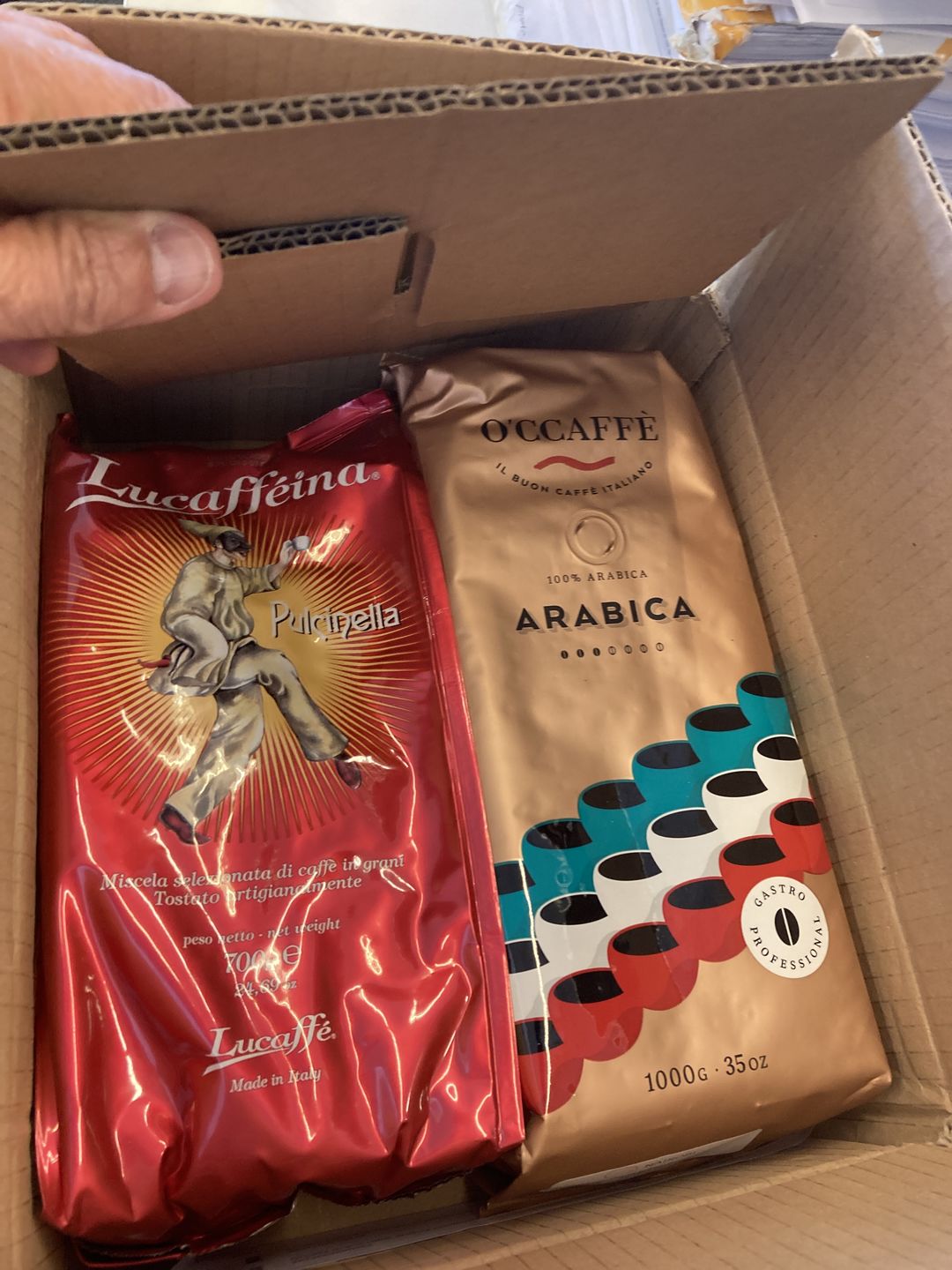 Customer photo review of Occaffe Grano 100% Arabica Professional 1kg