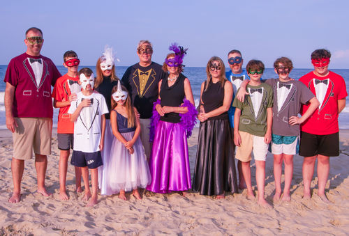 Customer photo review of Masquerade Ball/Carnival Murder Mystery Host Your Own Game Kit