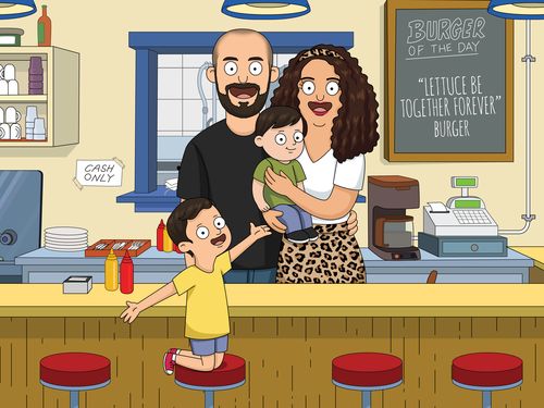 Customer photo review of Personalized Bob’s Burgers Custom Portrait