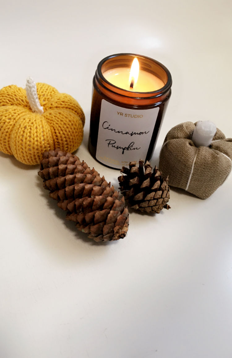 Customer photo review of Cinnamon Pumpkin Scented Soy Candle