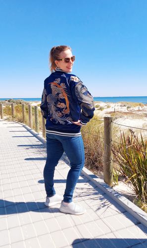 Customer photo review of Double Dragon & Phoenix Sukajan Souvenir Jacket