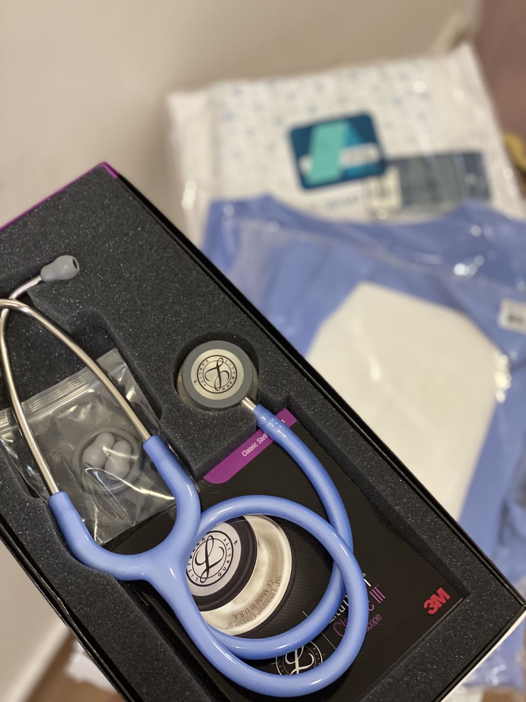 Customer photo review of 3M™ Littmann® Classic III™ Stethoscope, Ceil Blue Tube, 27 inch, 5630