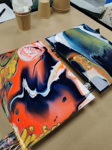 Customer photo review of Workshop: Acrylic Pouring / Einstieg ins Acrylgießen