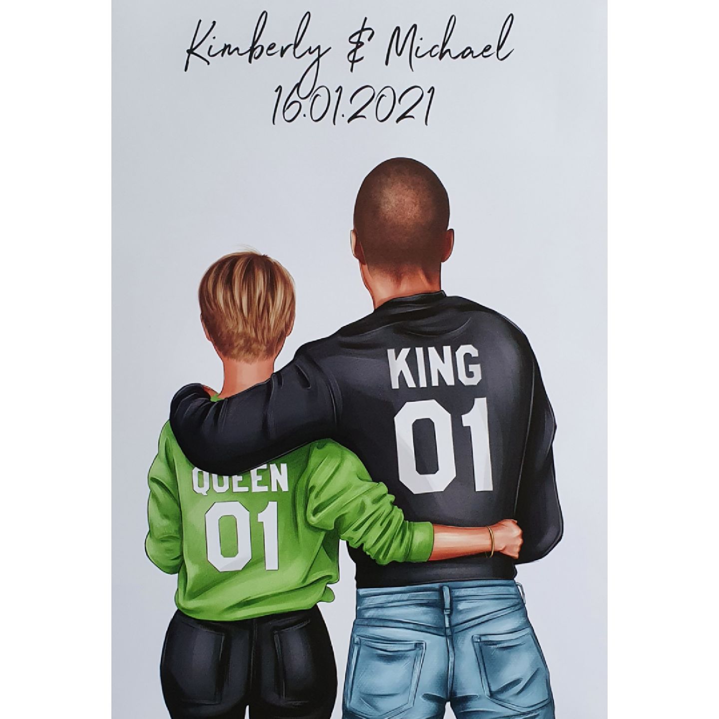 Customer photo review of Pärchen (Mann & Frau) - Personalisiertes Poster
