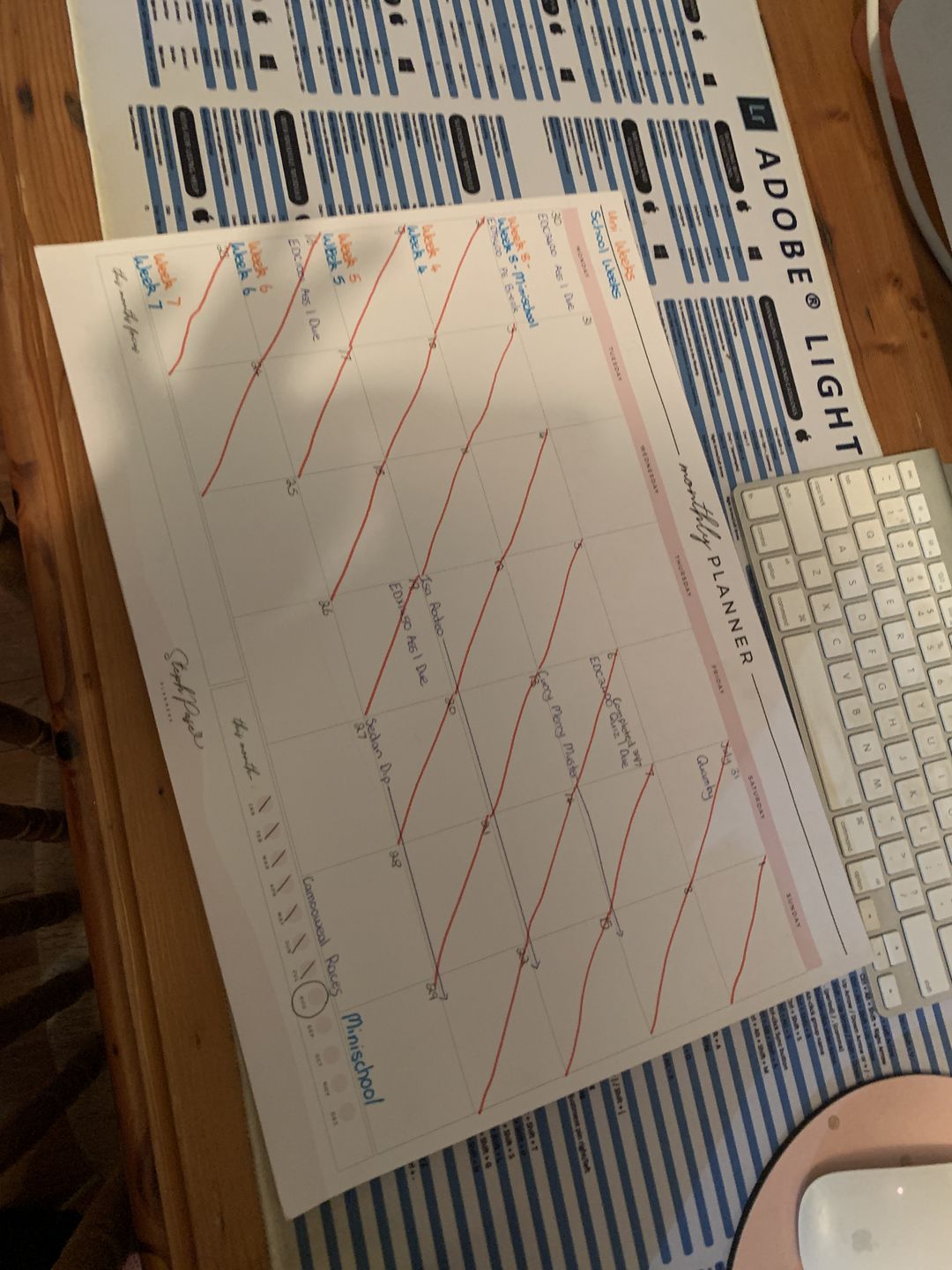 Customer photo review of NEW Signature Monthly Desktop Planner