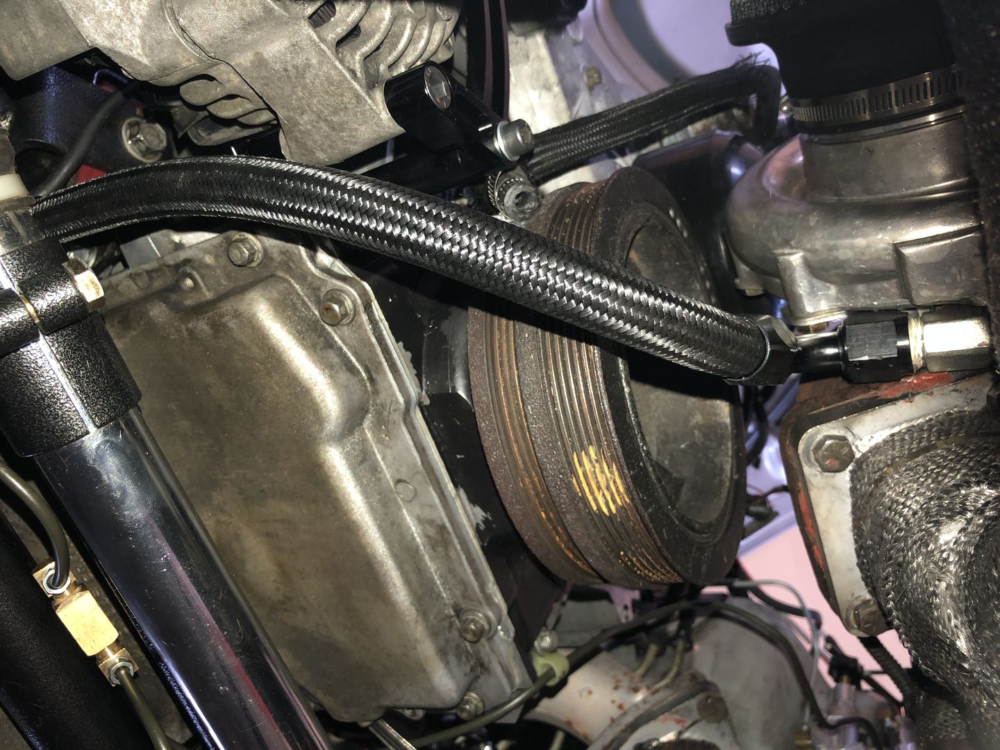 Customer photo review of Fragola -10 AN 90° Hose End 229010-BL