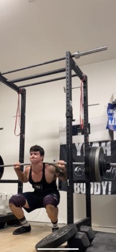 Customer photo review of Personal Record Heavy Duty Premium Knee Wraps PR906 - Purple