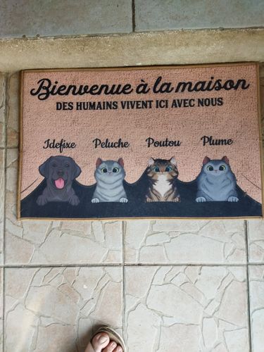 Customer photo review of Tapis Personnalisé "Bienvenue à la maison"