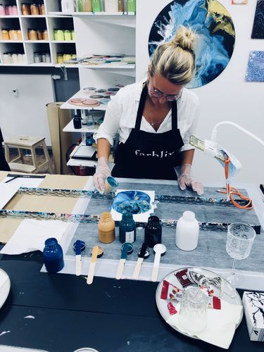 Customer photo review of Workshop: Acrylic Pouring / Einstieg ins Acrylgießen