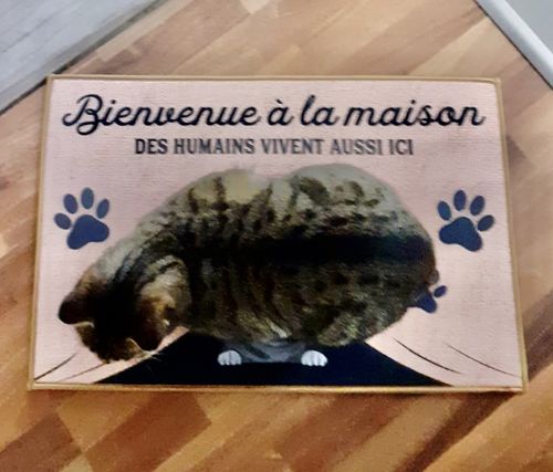 Customer photo review of Tapis Personnalisé "Bienvenue à la maison"
