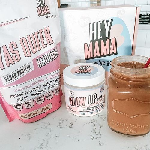 Customer photo review of Ultimate Postpartum Bundle - Yas Queen Vegan Protein Smoothie 1kg PLUS The Glow Up Powder