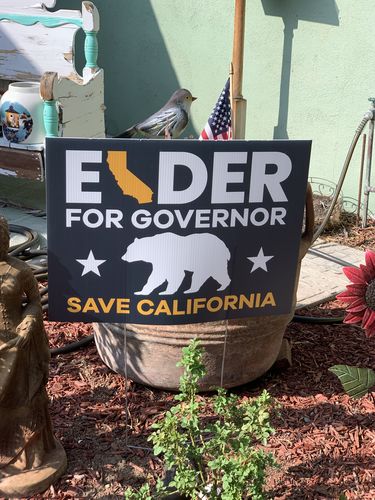 Customer photo review of Larry Elder For California Governor Yard Sign