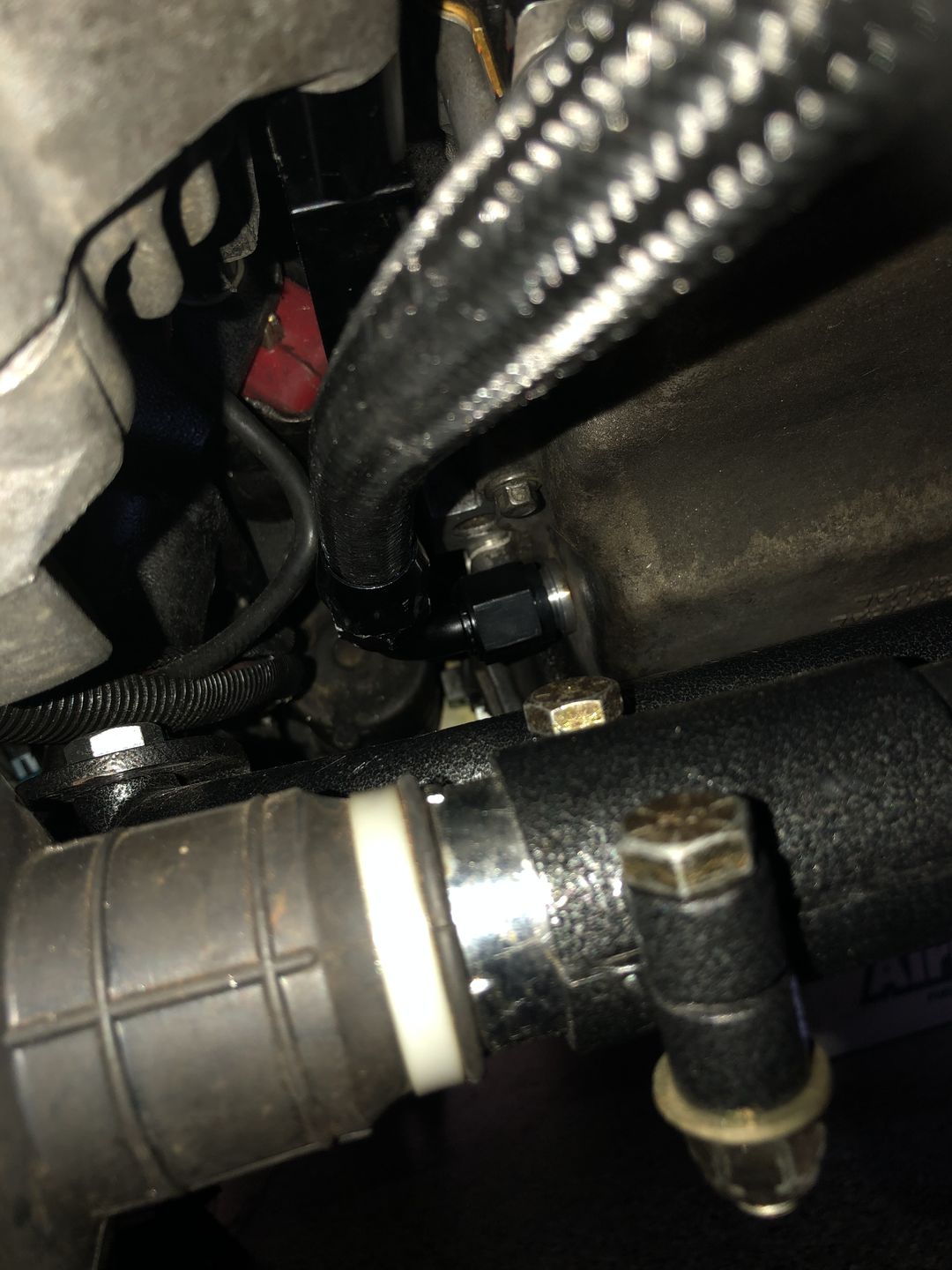 Customer photo review of Fragola -10 AN Black Nylon Race Hose (By The Foot) 840010