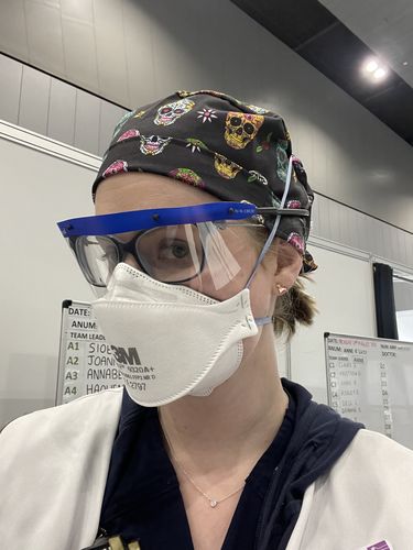 Customer photo review of Count Backwards from 10 Scrub Cap