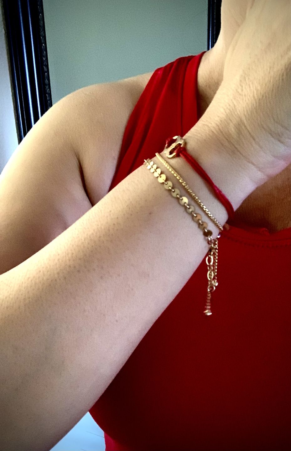 Customer photo review of THE HAMMERED COIN NECKLACE - GOLD